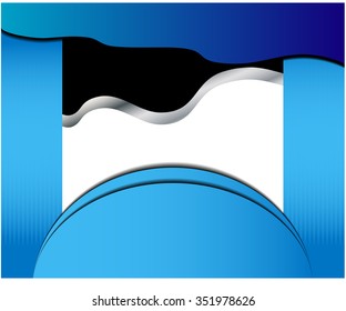 Magazine, flyer, brochure, cover layout design print template, blue vector Illustration
