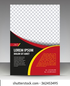 Magazine, flyer, brochure, cover layout design print template