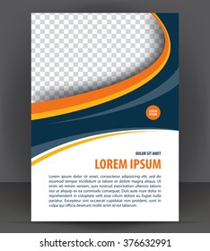 Magazine, flyer, brochure, cover layout design print template