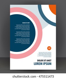 Magazine, flyer, brochure, cover layout design print template