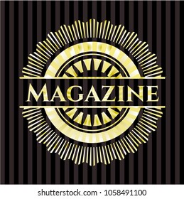   Magazine golden emblem or badge