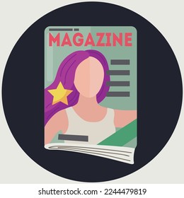 Magazine icon clipart isolated vector illustration