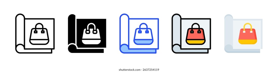 Magazine Icon Collection With Multiple Styles