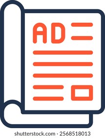 Magazine Icon Element For Design