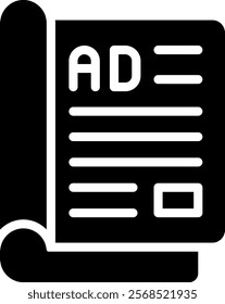 Magazine Icon Element For Design
