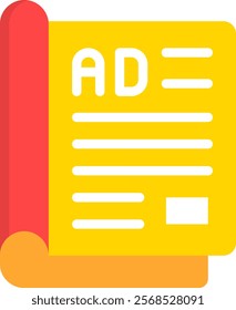 Magazine Icon Element For Design
