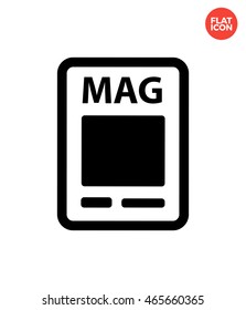 Magazine Icon Flat Style Isolated Vector Illustration