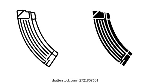Conjunto de iconos de revista. Símbolo de Vector de revista en estilo negro relleno y delineado.