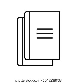 Magazine Icon Single Thin line vector art set