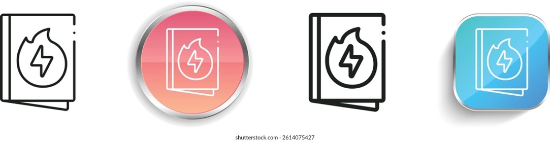 magazine icon. Thin Linear, Regular and Button Style Design Isolated On White Background