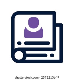 magazine icon. vector dual tone icon for your website, mobile, presentation, and logo design.