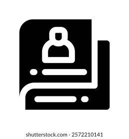 magazine icon. vector glyph icon for your website, mobile, presentation, and logo design.