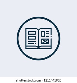 Magazine icon. Vector illustration