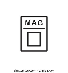 magazine icon vector template lineart
