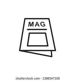 magazine icon vector template lineart