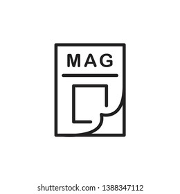 magazine icon vector template lineart