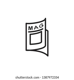 magazine icon vector template trendy
