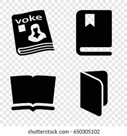Magazine icons set. set of 4 magazine filled icons such as magazine