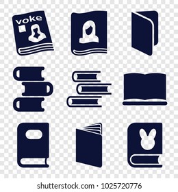 Iconos de la revista. conjunto de 9 iconos editables de revistas como el libro