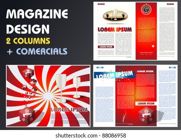 Magazine Layout With Commercials