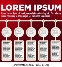 Magazine layout design. Can be used for the Top 5 lists. Provided with timeline.