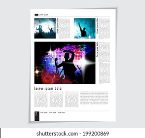 Magazine Layout Design. Editable Vector