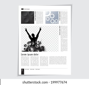 Magazine layout design. Editable vector 