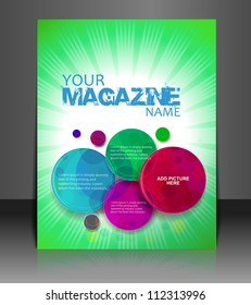 Magazine layout design template. Vector Illustration