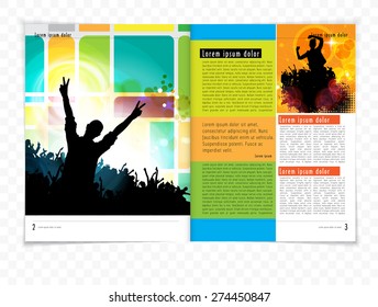 Magazine Layout Design Template, Vector