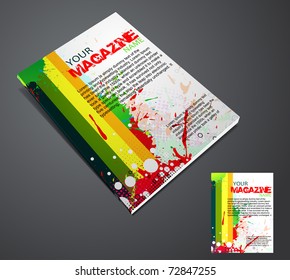 Magazine layout design template. Vector Illustration