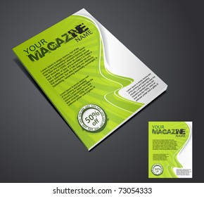 Magazine layout design template. Vector Illustration