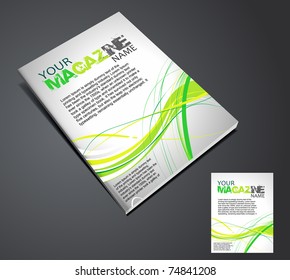 Magazine layout design template. Vector Illustration