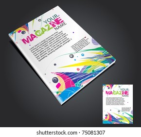Magazine layout design template. Vector Illustration