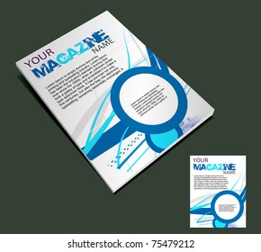Magazine layout design template. Vector Illustration