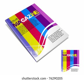 Magazine layout design template. Vector Illustration