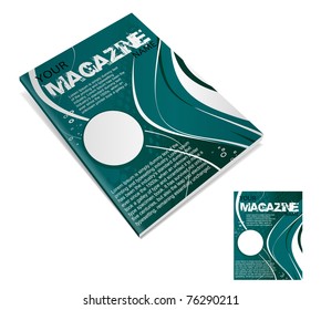 Magazine layout design template. Vector Illustration