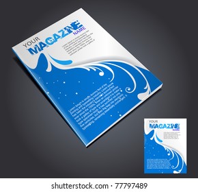 Magazine layout design template. Vector Illustration