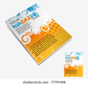 Magazine layout design template. Vector Illustration