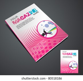 Magazine layout design template. Vector Illustration