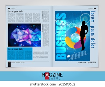 Magazine Layout Design Vector 