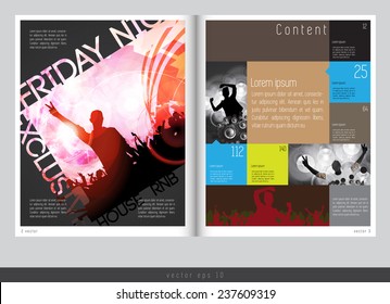 Magazine layout design. Vector easy to editable