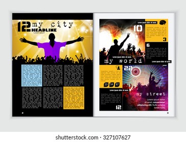 Diseño de diseño de revista. Vector fácil de editar