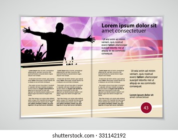 Magazine layout design. Vector easy to editable