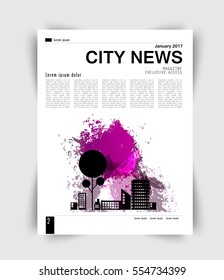 Magazine layout design. Vector easy to editable