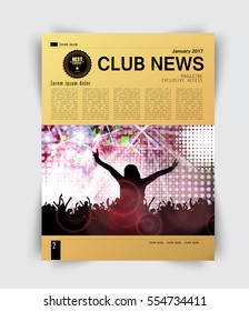 Magazine layout design. Vector easy to editable
