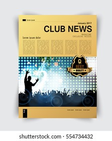 Magazine layout design. Vector easy to editable