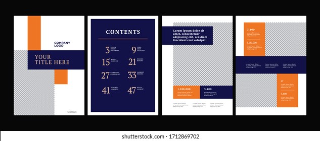 Magazine Layout Page Design. Magazine, Brochure, Flyer, Catalogue Vector Illustration Design. Elegance Element Vector Design with White Background