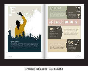 Magazine layout. Vector 