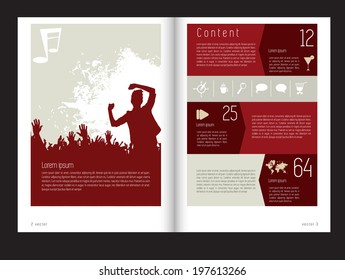 Magazine layout. Vector 