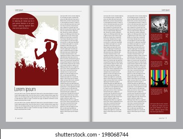 Magazine layout. Vector 